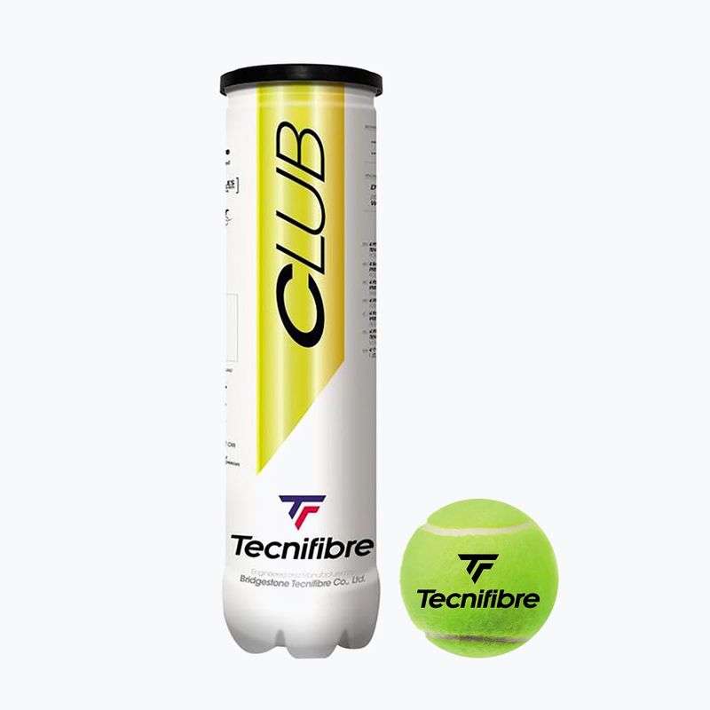 Тенісні м'ячі Tecnifibre Club Pet 4 шт. жовті 60CLUB364N