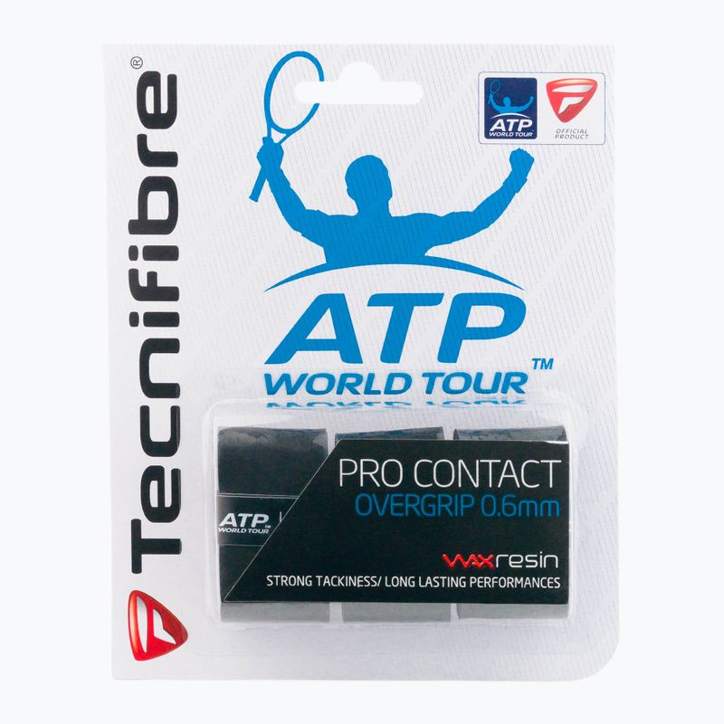 Обмотки для тенісних ракеток Tecnifibre Contact Pro 3 шт. чорні 52ATPCONBK