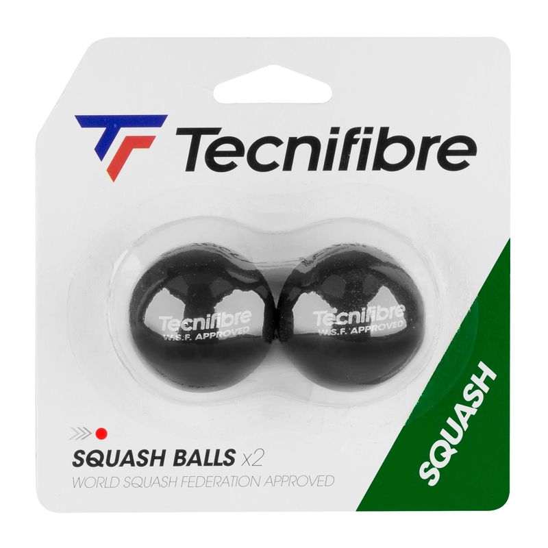 М'ячі для сквошу Tecnifibre sq Balls Red 2 шт. чорні 54BASQURED