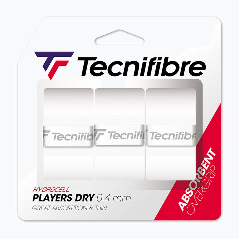 Обмотки тенісні Tecnifibre Players Dry 3 шт. white