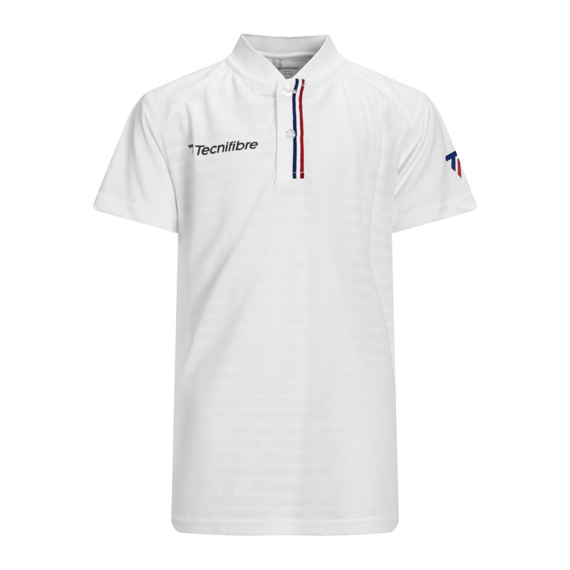 Футболка тенісна дитяча Tecnifibre Polo біла 22F3VE F3