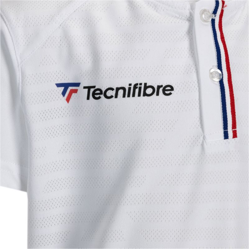 Футболка тенісна дитяча Tecnifibre Polo біла 22F3VE F3 3