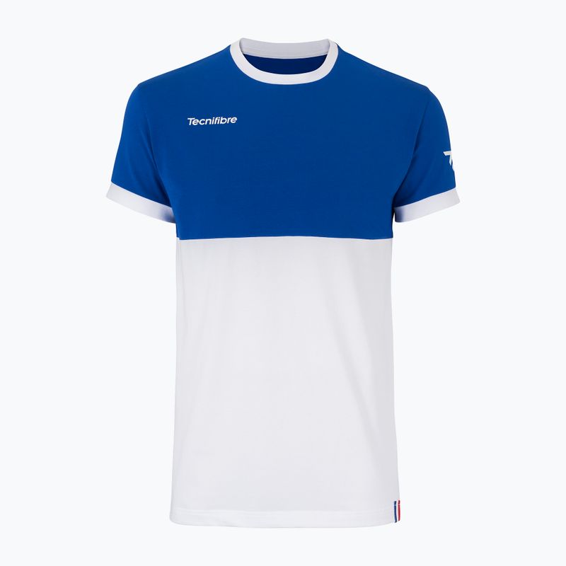 Футболка тенісна чоловіча Tecnifibre F1 Stretch блакитно-біла 22F1ST