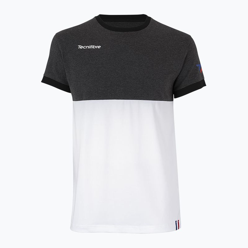 Футболка тенісна дитяча Tecnifibre Stretch біло-чорна 22F1ST F1 6