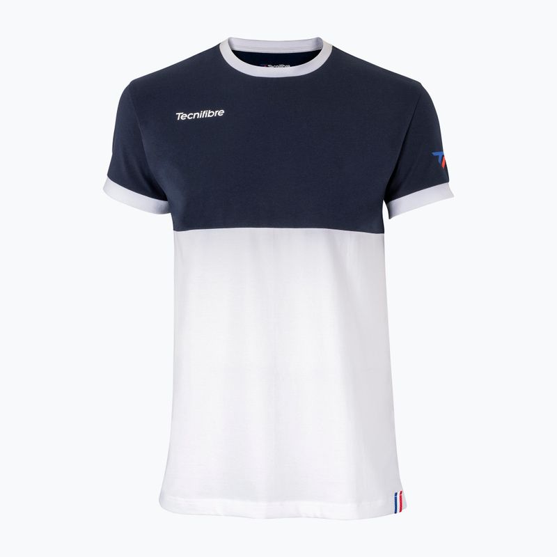 Футболка тенісна чоловіча Tecnifibre F1 Stretch синьо-біла 22F1ST