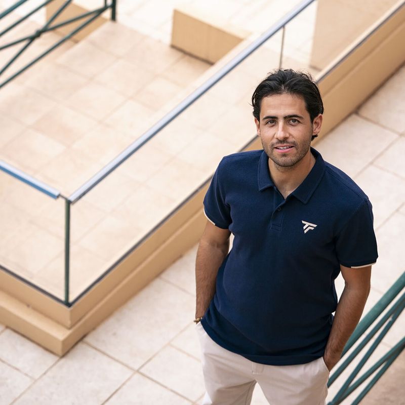 Чоловіча футболка-поло Tecnifibre Waffle navy 7