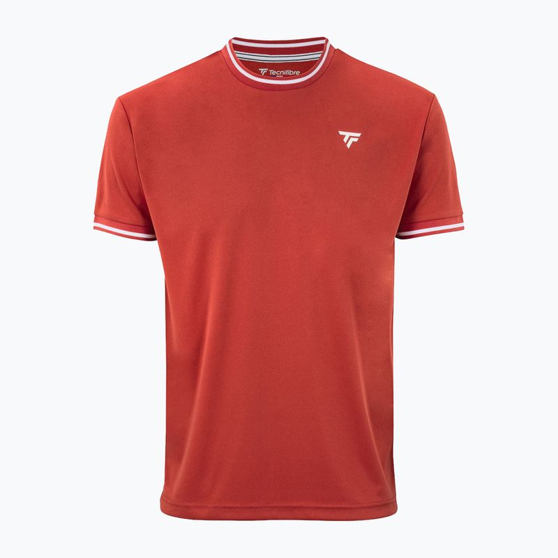 Футболка тенісна чоловіча Tecnifibre Team Tech terracotta 4