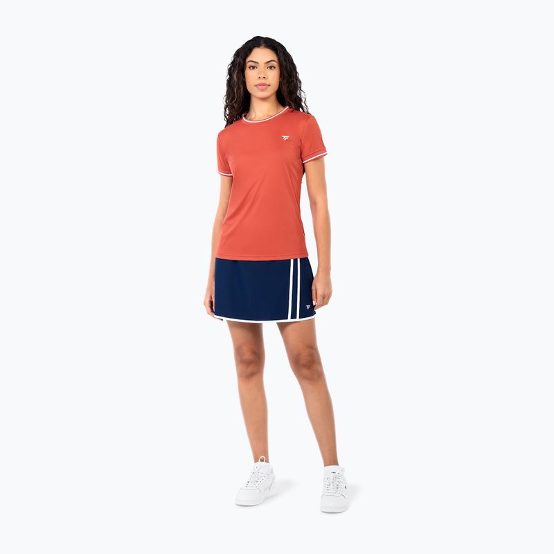 Футболка для тенісу жіноча Tecnifibre Team Tech terracotta 2