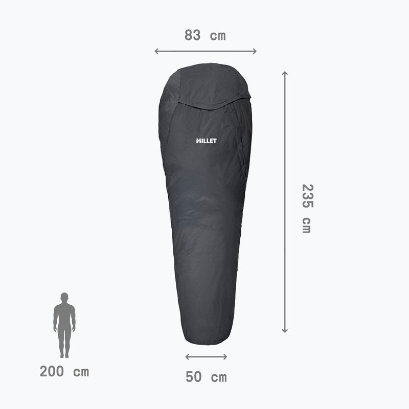 Простирадло кемпінгове Millet Bivy Bag asphalt 5