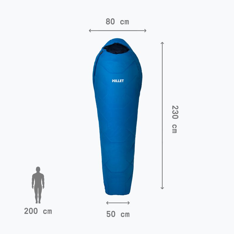 Спальний мішок Millet Baikal 750 Long правий sky diver 4