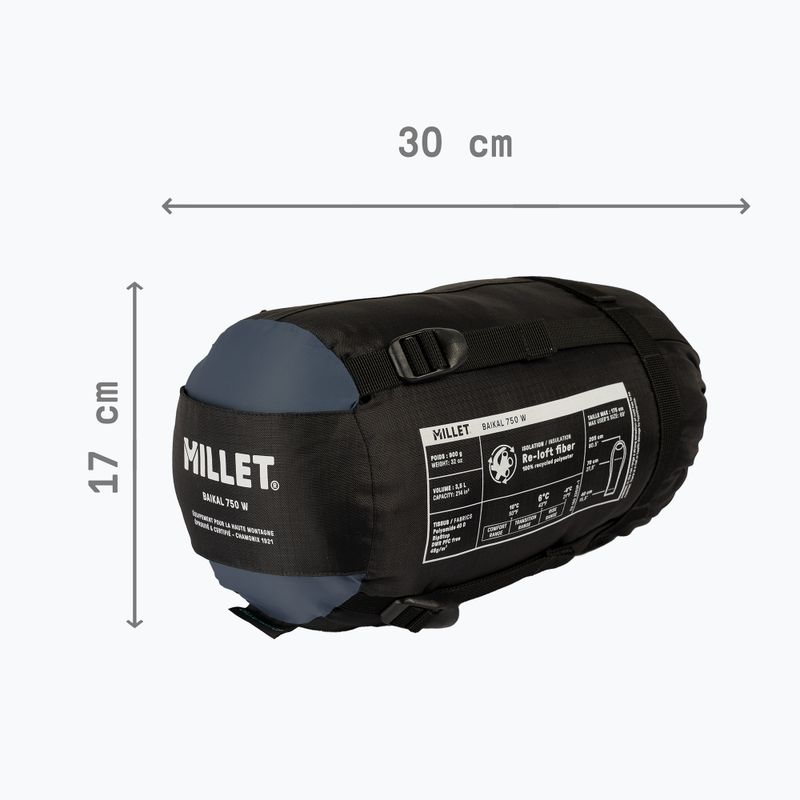 Спальний мішок жіночий Millet Baikal 750 правий saphir 5