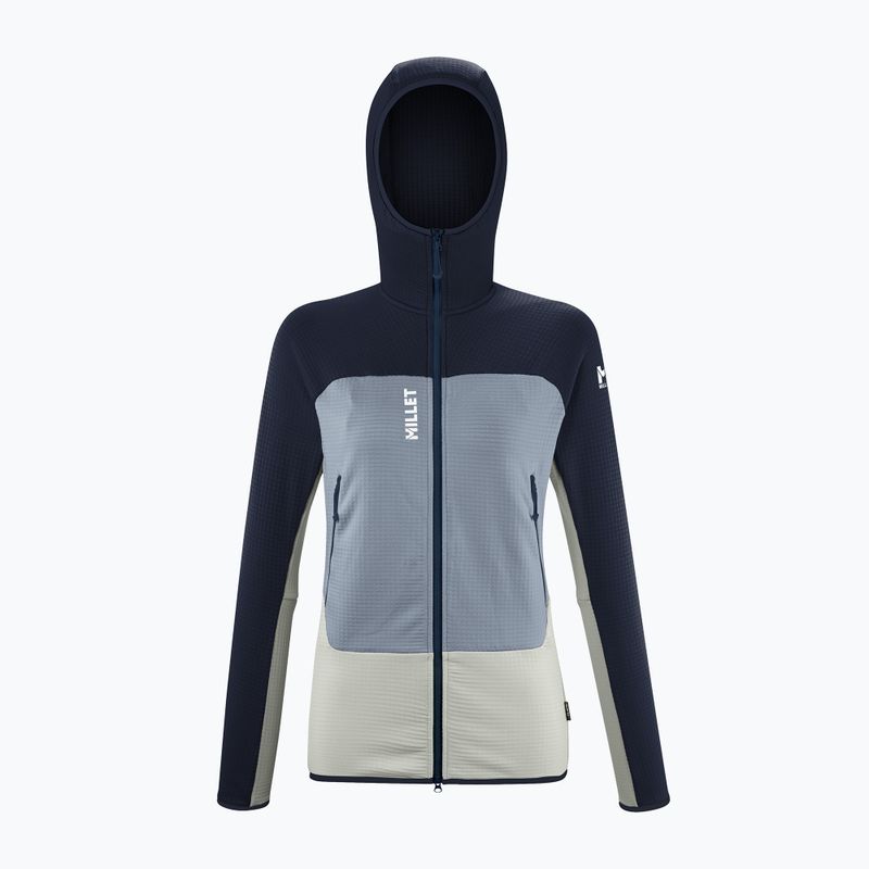 Кофта жіноча Millet Fusion Grid Hoodie foggy dew/saphir