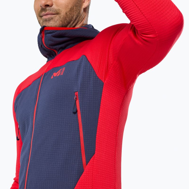 Кофта чоловіча Millet Fusion Grid Hoodie red 4