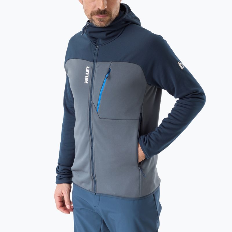 Кофта чоловіча Millet Seneca Fleece Hoodie saphir/shadow blue 4