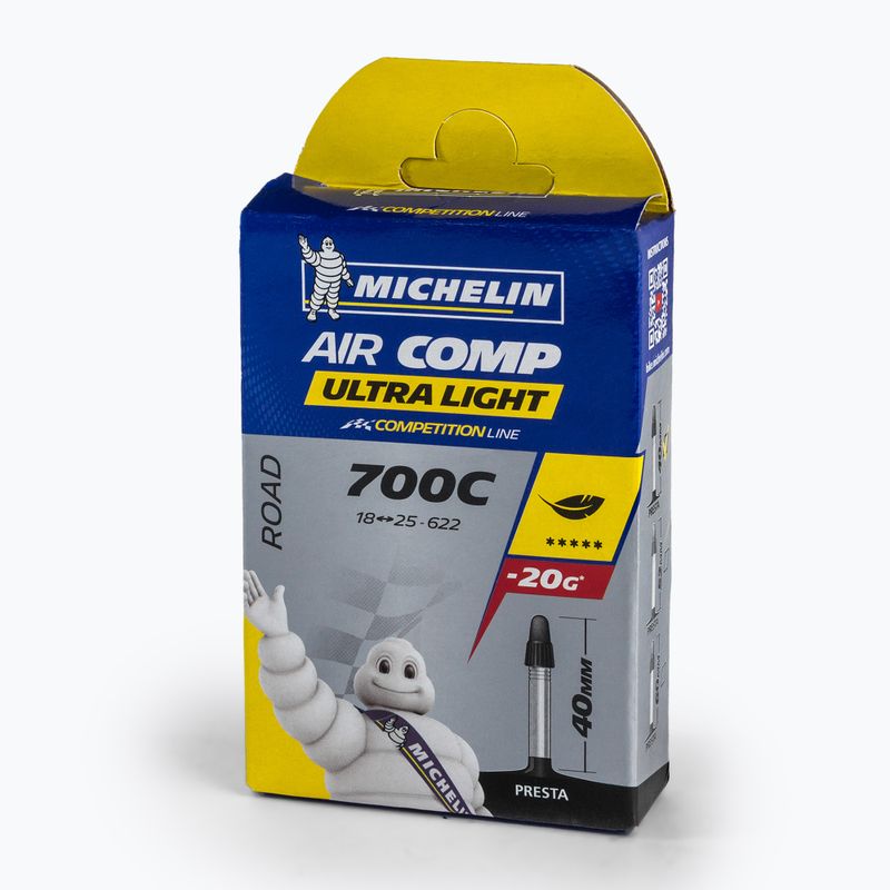 Камера велосипедна Michelin Air Comp Ultralight Gal-FV 916182 чорна 00082265 2
