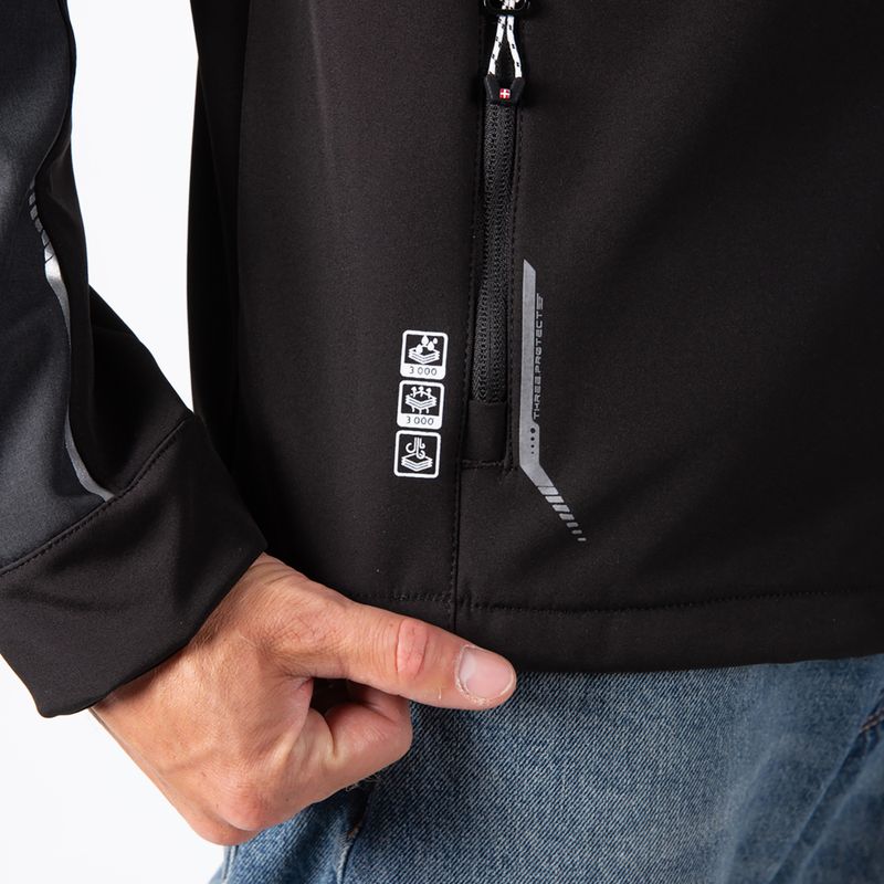 Чоловіча куртка softshell Aulp Tiago anthracite melange 4