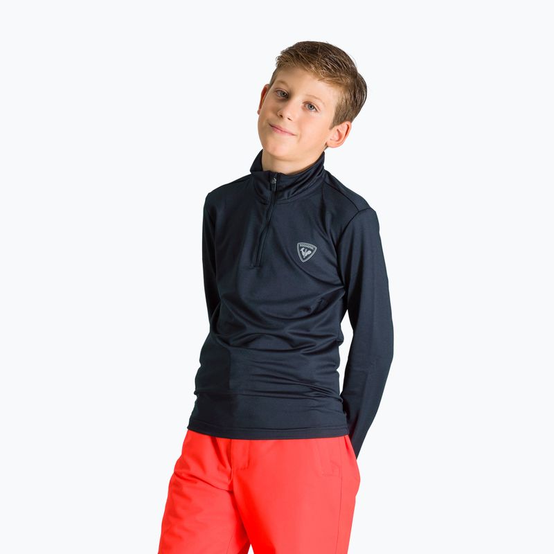 Кофта лижна дитяча Rossignol Boy 1/2 Zip Warm Stretch black