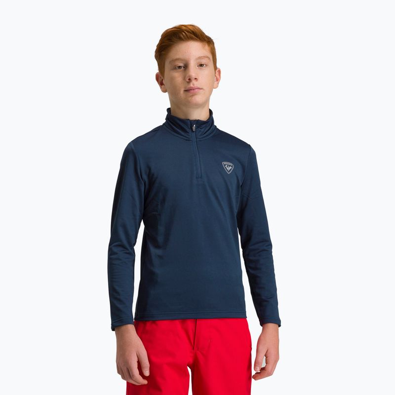 Кофта лижна дитяча Rossignol Boy 1/2 Zip Warm Stretch dark navy