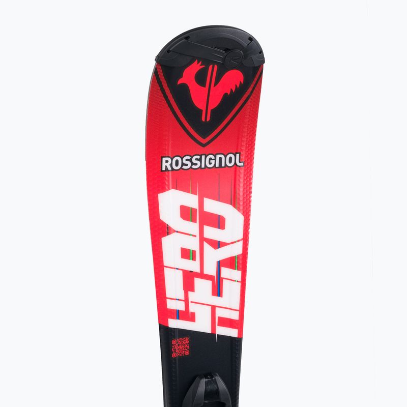 Лижі гірські дитячі Rossignol Hero 100-140 + Kid4 red 8