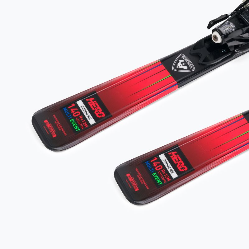 Лижі гірські дитячі Rossignol Hero 130-150 + XP7 red 9
