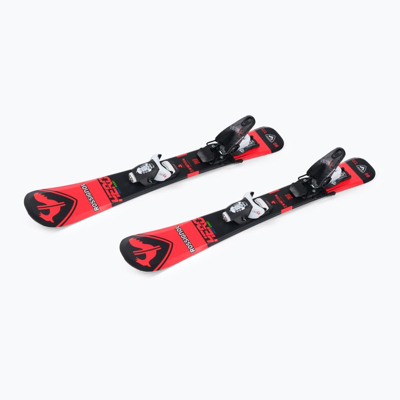 Лижі гірські дитячі Rossignol Hero Pro + Team 4 GW Black Bulk red 4