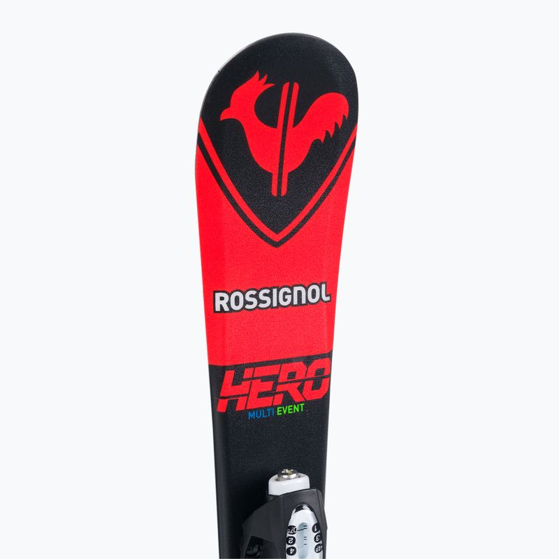 Лижі гірські дитячі Rossignol Hero Pro + Team 4 GW Black Bulk red 8