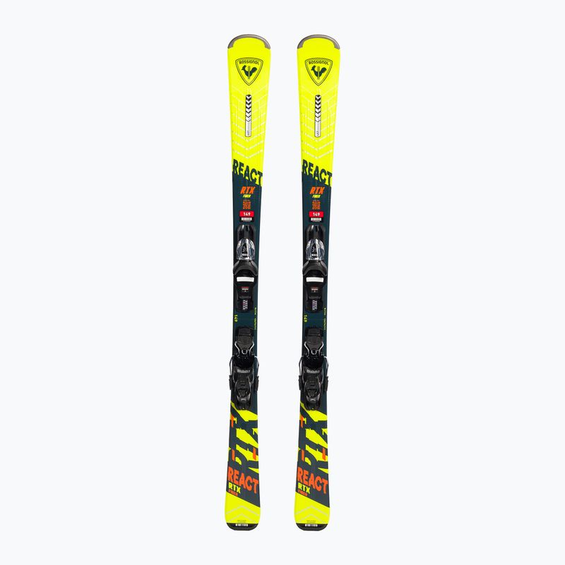 Лижі гірські Rossignol React RTX + Xpress 10 GW yellow/black