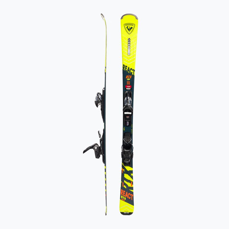 Лижі гірські Rossignol React RTX + Xpress 10 GW yellow/black 2