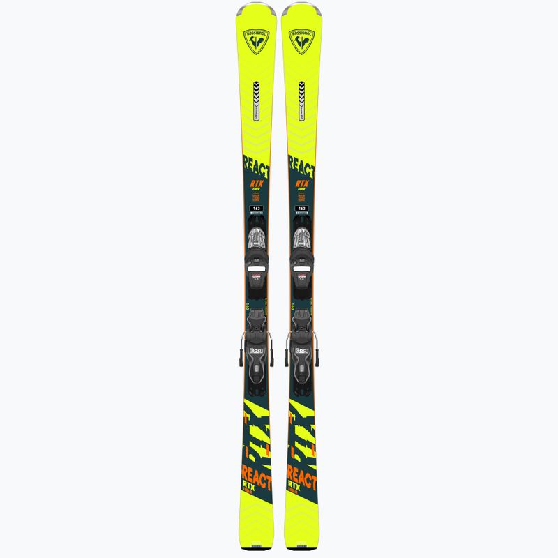 Лижі гірські Rossignol React RTX + Xpress 10 GW yellow/black 10