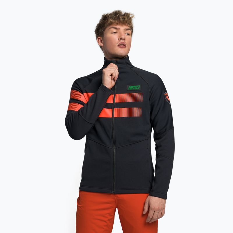 Кофта лижна чоловіча Rossignol Hero Clim black/red