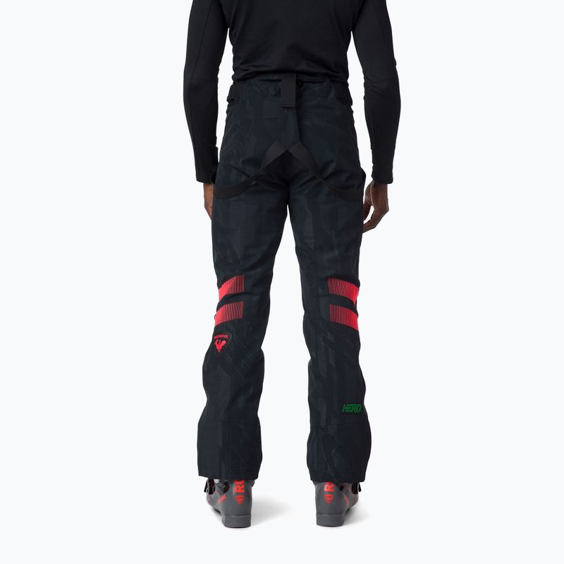 Штани лижні чоловічі Rossignol Hero Course black/red 2