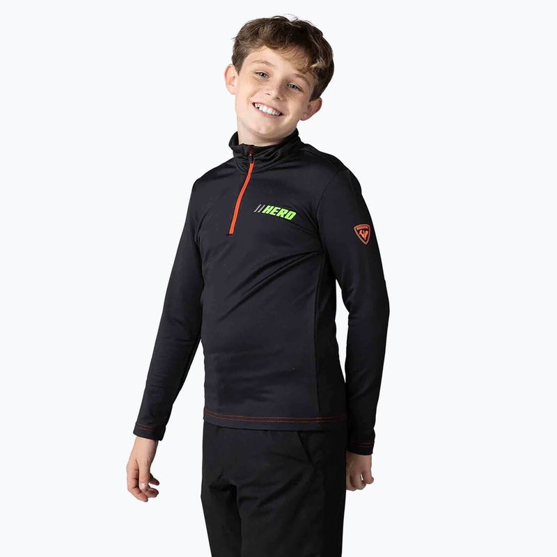 Кофта лижна дитяча Rossignol Hero Warm Stretch black 3