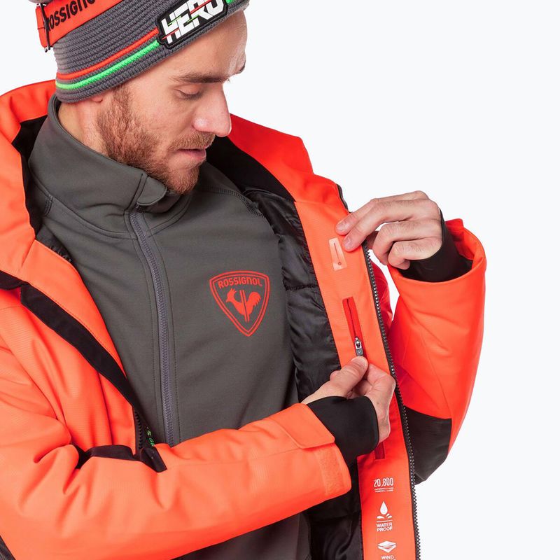 Чоловіча лижна куртка Rossignol Hero All Speed неоновий червоний 9