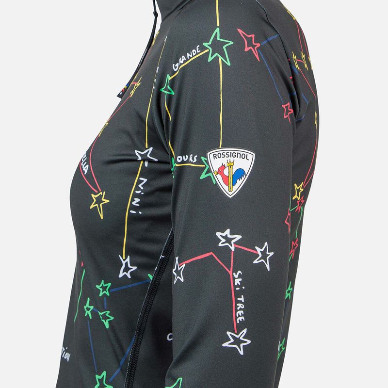 Жіноча термоактивна кофта Rossignol Booster 1/2 Zip Top 100 black 6