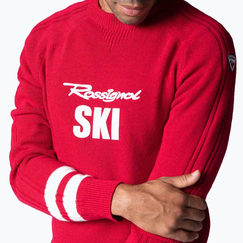 Чоловічий джемпер Rossignol Signature Rossignol Knit sport червоний 4