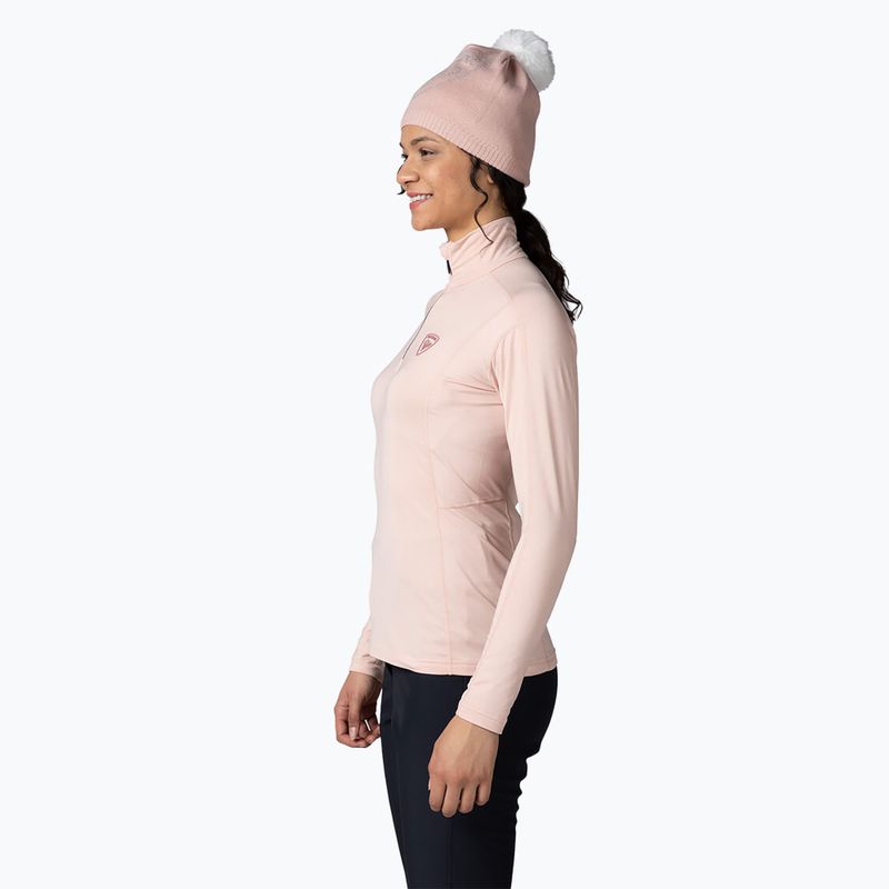 Жіноча термоактивна кофта Rossignol Classique 1/2 Zip powder pink 3