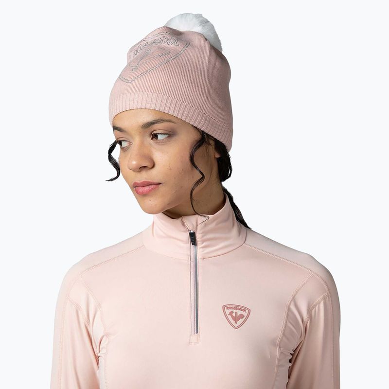 Жіноча термоактивна кофта Rossignol Classique 1/2 Zip powder pink 5