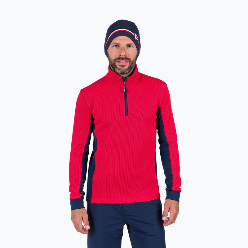 Кофта гірськолижна чоловіча Rossignol Cieloalto Fleece Half zip sports red