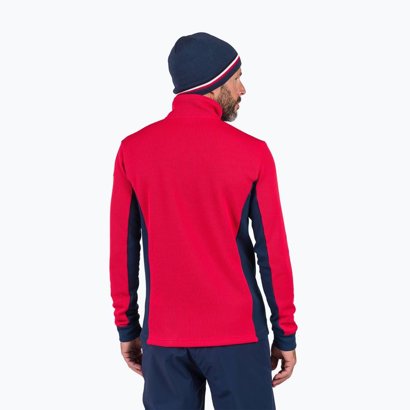 Кофта гірськолижна чоловіча Rossignol Cieloalto Fleece Half zip sports red 3