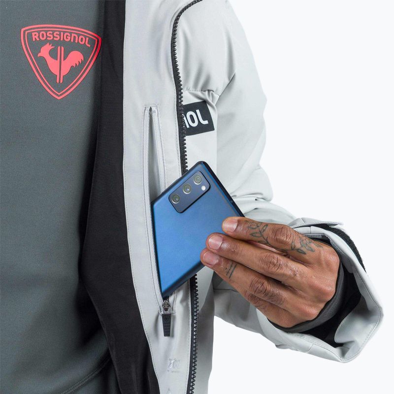 Куртка гірськолижна чоловіча Rossignol Hero Blackside Puffy soft grey 16