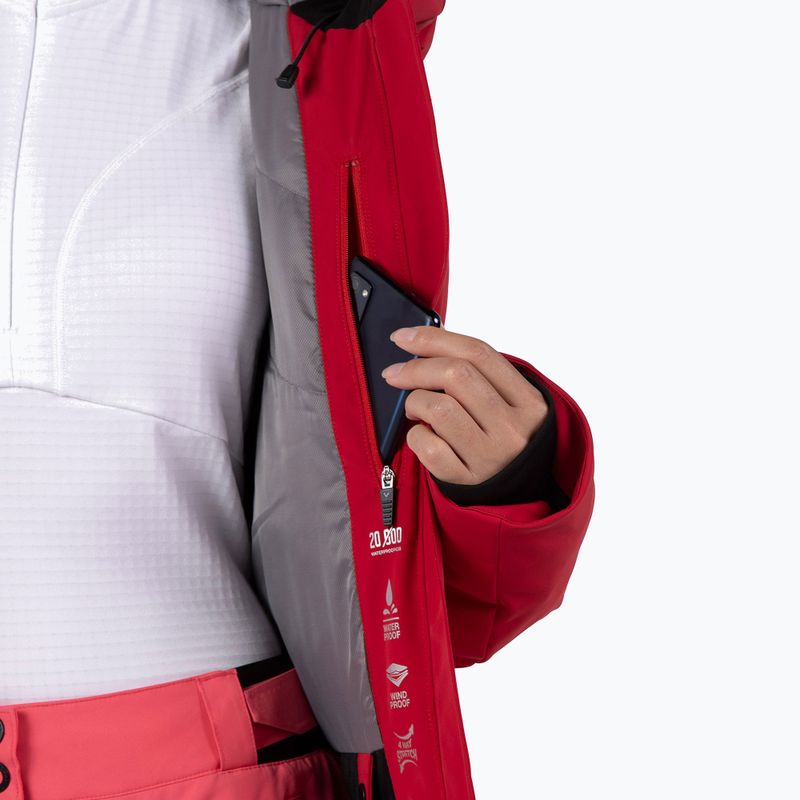 Жіноча гірськолижна куртка Rossignol Blackside Puffy ruby red 6