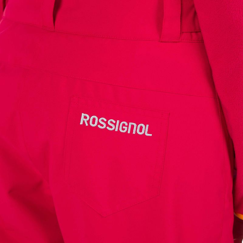 Дитячі гірськолижні штани Rossignol Girl Ski рубіново-червоні 5
