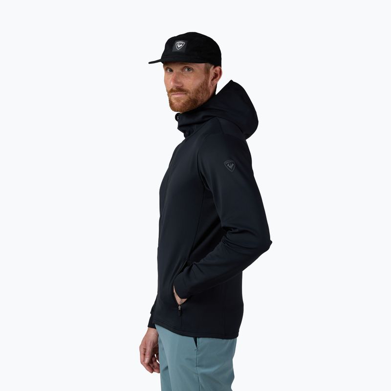 Кофта флісова чоловіча Rossignol Mid Layer Stretch Hoodie black 4