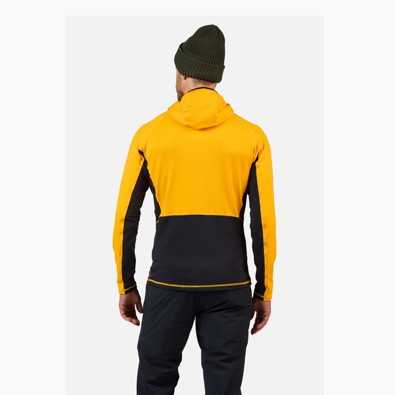 Кофта чоловіча Rossignol Blackside Mix Full Zip Hoodie Fleece saffron ylw 3