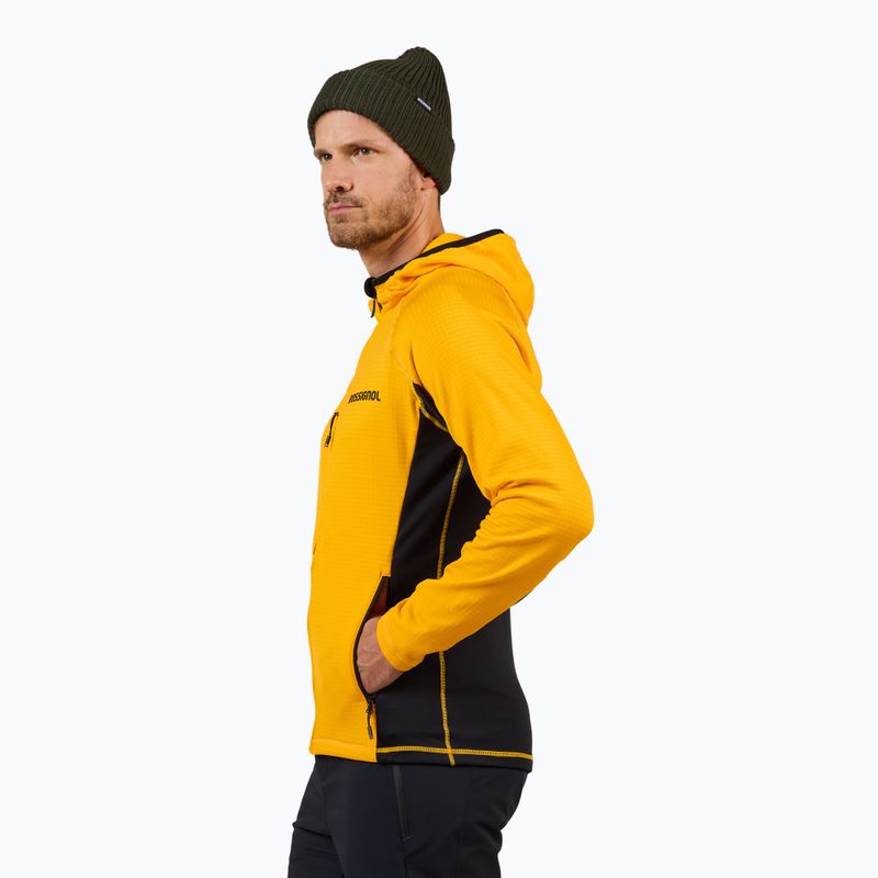 Кофта чоловіча Rossignol Blackside Mix Full Zip Hoodie Fleece saffron ylw 4