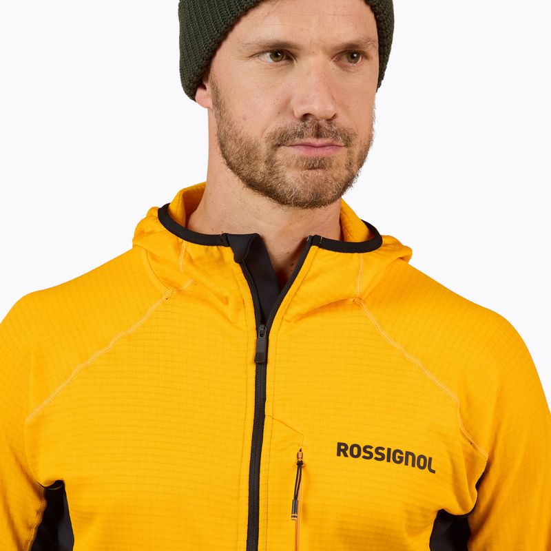 Кофта чоловіча Rossignol Blackside Mix Full Zip Hoodie Fleece saffron ylw 6