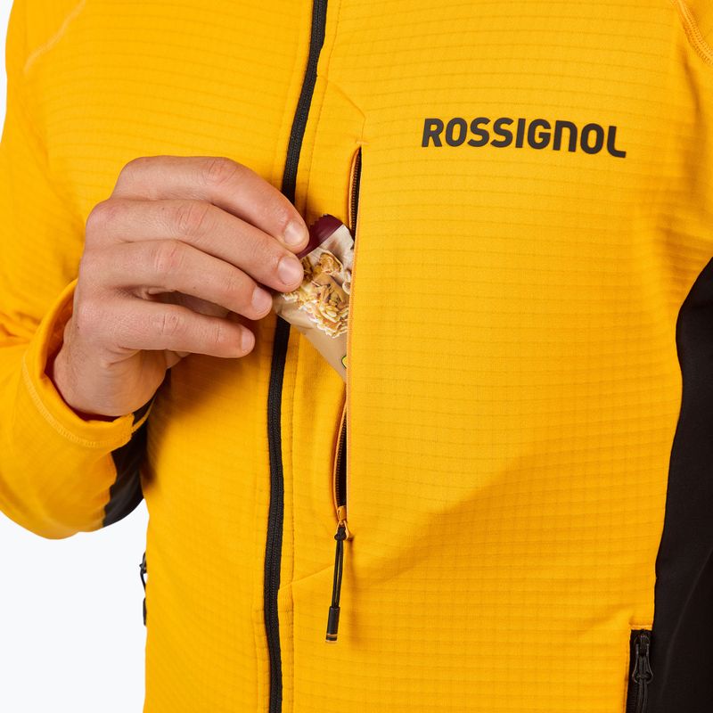 Кофта чоловіча Rossignol Blackside Mix Full Zip Hoodie Fleece saffron ylw 7
