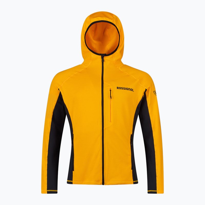 Кофта чоловіча Rossignol Blackside Mix Full Zip Hoodie Fleece saffron ylw 8