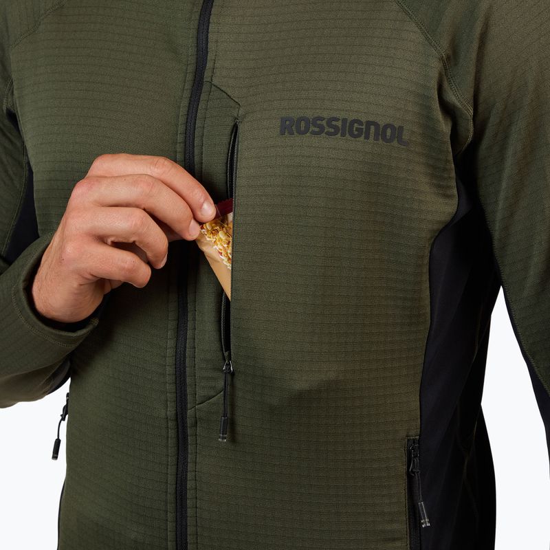 Кофта чоловіча Rossignol Blackside Mix Full Zip Hoodie Fleece olive shadow 7