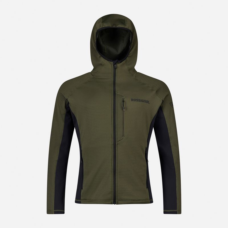 Кофта чоловіча Rossignol Blackside Mix Full Zip Hoodie Fleece olive shadow 8